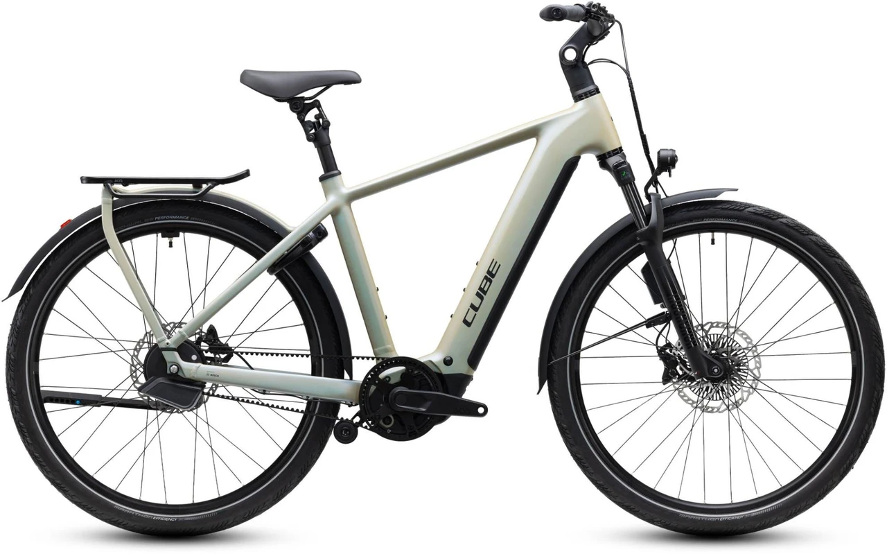 Cube kathmandu hybrid deluxe exc800 heren zilver mat cube elektrische fietsen