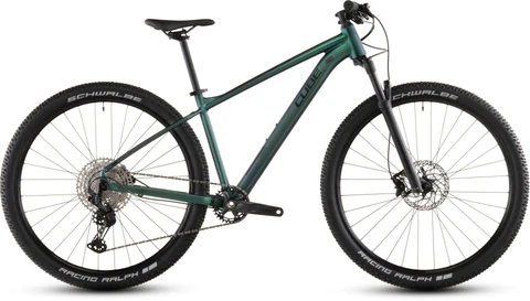 Cube mountainbike reaction pro 2026 groenblauw zijkant