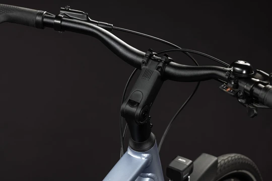 Cube touring one heren zilver blauw mat cube touring fietsen stuur