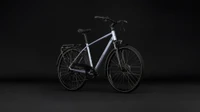 Cube touring one heren zilver blauw mat cube touring fietsen voorkant