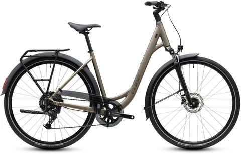 Cube touring one lage instap chroom cube touring fietsen