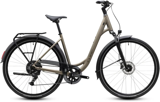 Cube touring one lage instap chroom cube touring fietsen