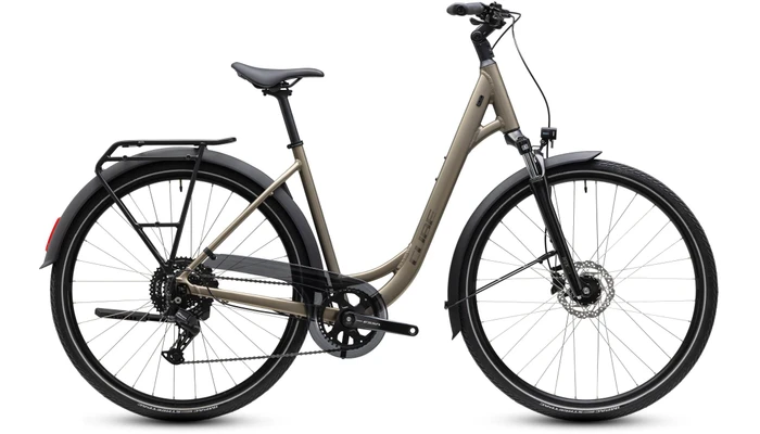 Cube touring one lage instap chroom cube touring fietsen