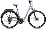 Cube touring one lage instap zilver blauw mat cube touring fietsen