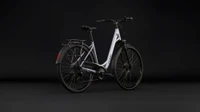 Cube touring one lage instap zilver blauw mat cube touring fietsen achterkant