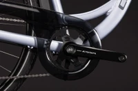 Cube touring one lage instap zilver blauw mat cube touring fietsen ketting