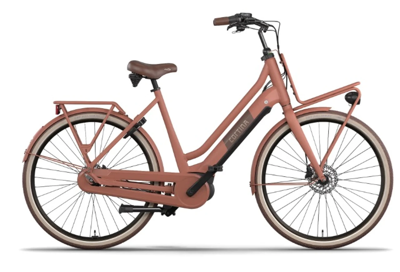 Cortina e u4 next db7 2026 bruin mat dames cortina elektrische fietsen