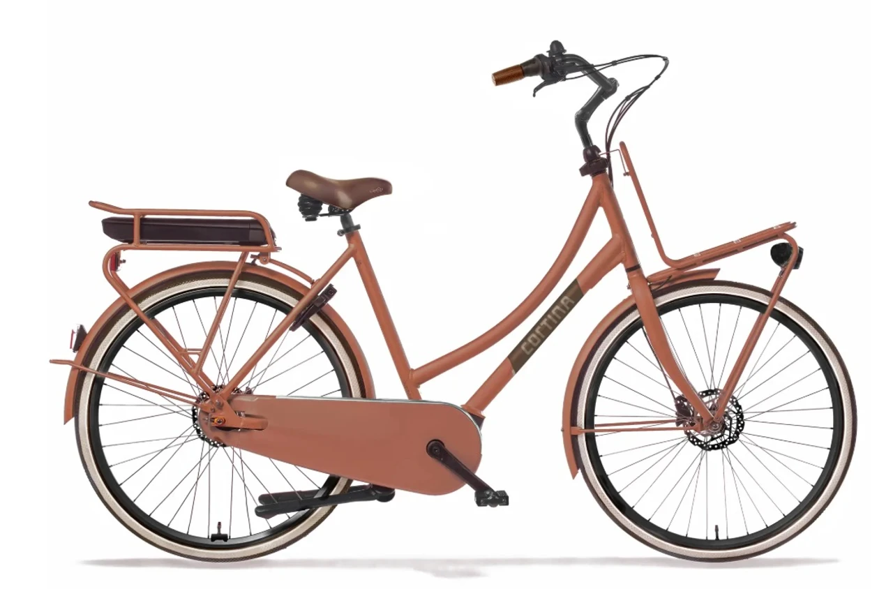 Cortina eu4 transportfamilyactive db7 mm 2026 bruin mat dames cortna elektrische fietsen