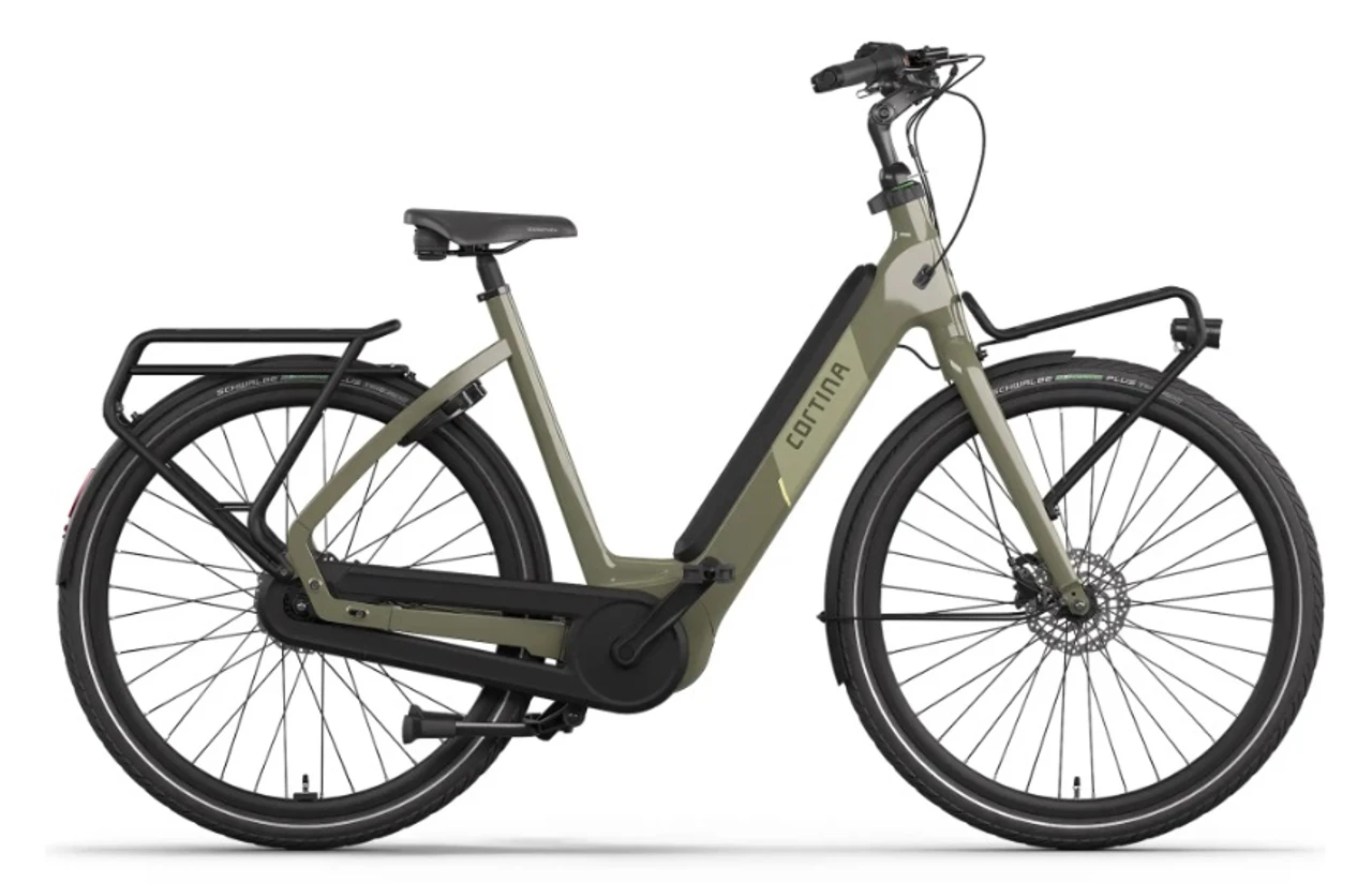 Cortina ecommon integrated db7 active m 2026 groen cortina elektrische fietsen