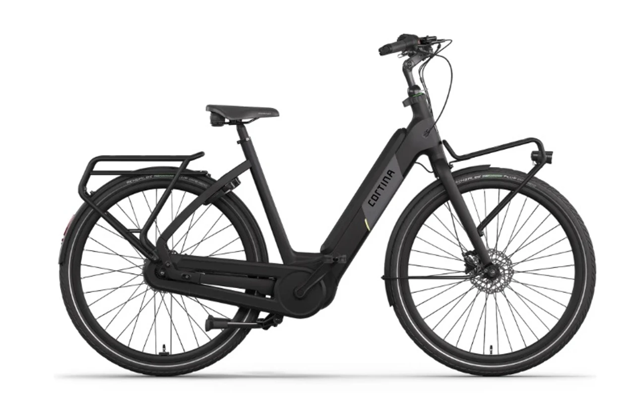 Cortina ecommon integrated db7 active m 2026 zwart mat cortina elektrische fietsen