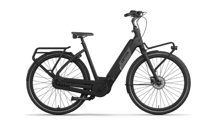 Cortina ecommon integrated db7 active m 2026 zwart mat cortina elektrische fietsen