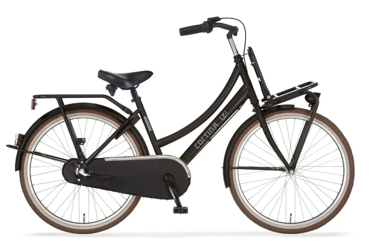 Cortina u4 transport mini 26 inch meisjes zwart mat cortina kinderfietsen26 inch