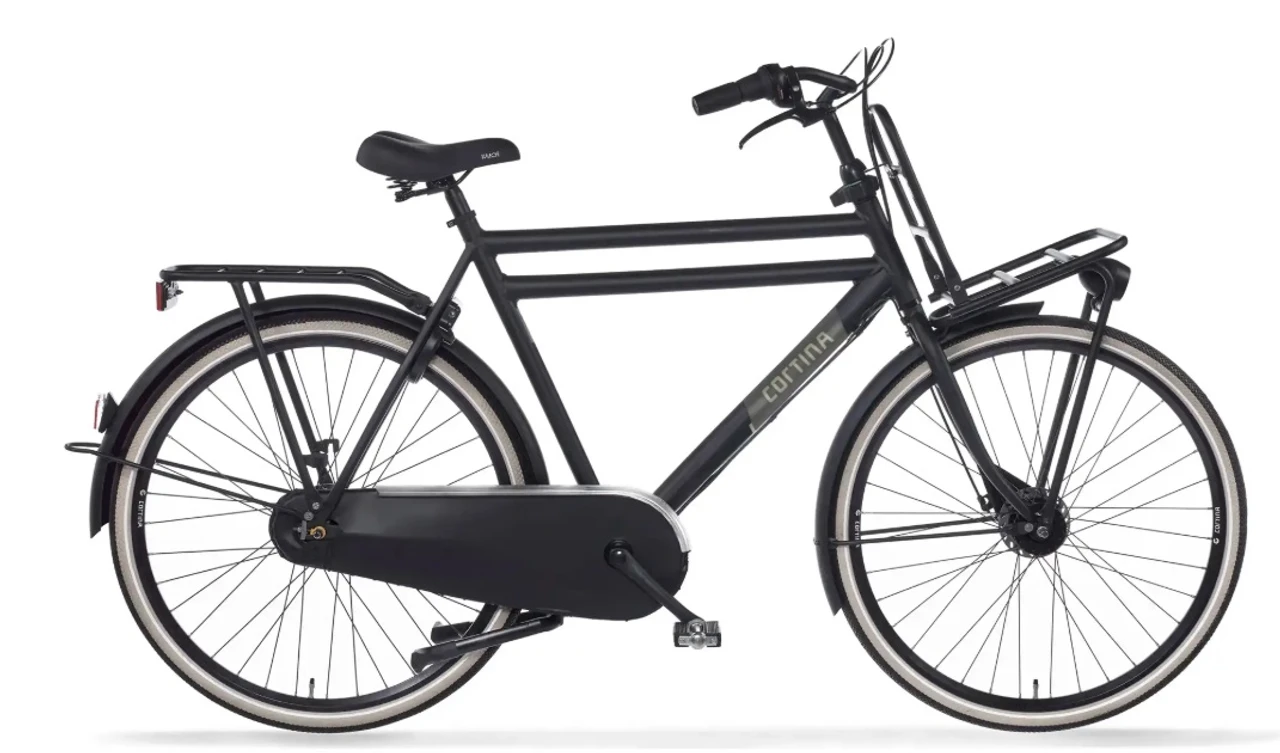 Cortina u4 transport nd7 2026 zwart matt heren cortina transportfietsen