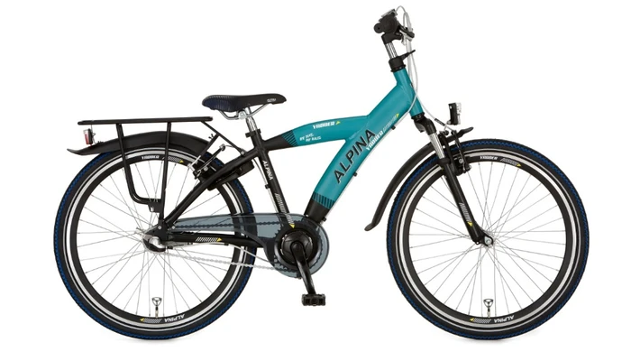 Alpina yabber 24 inch blauw mat kinderfietsen
