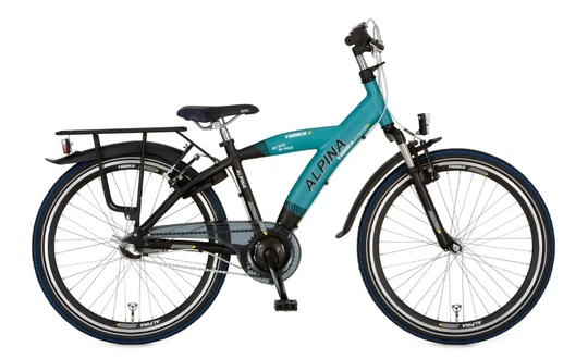 Alpina yabber 26 inch blauw mat kinderfietsen
