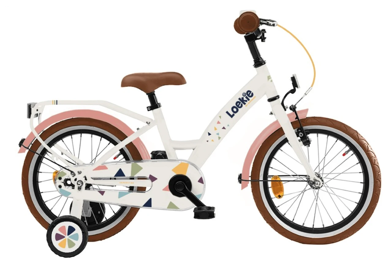 Loekie superstar12 kinderfietsen terrazzo