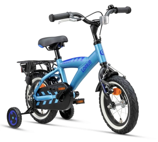 Loekie snake12 kinderfietsen blauw