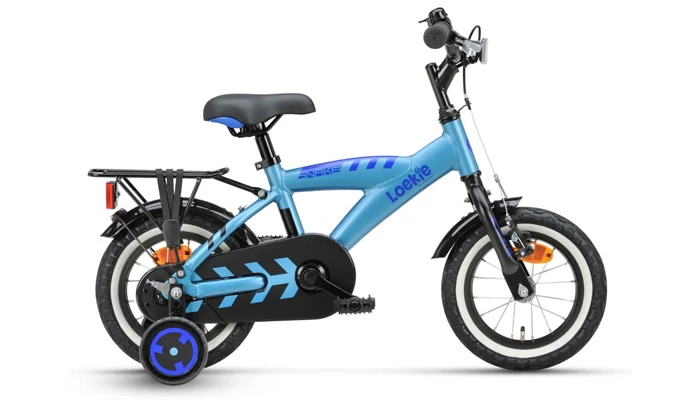 Loekie snake12 kinderfietsen blauw