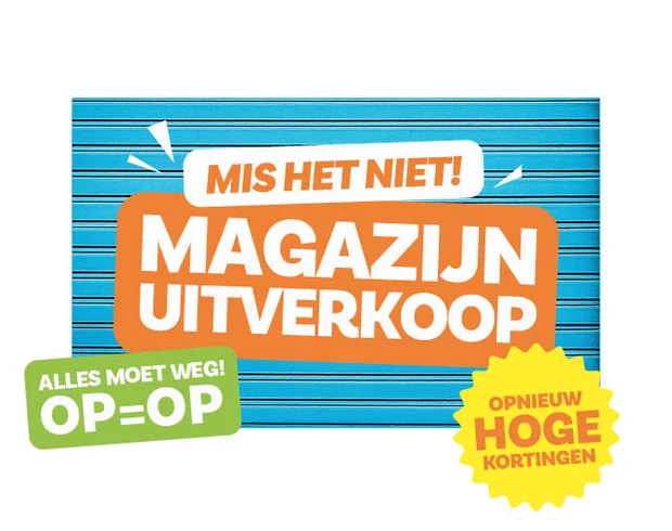 Online banners magazijn uitverkoop