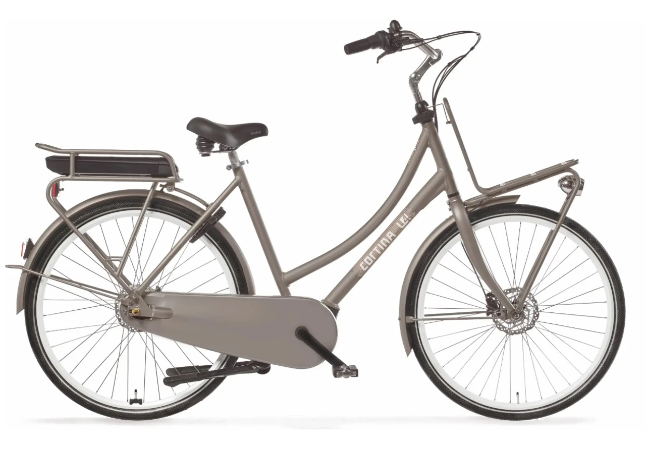 Cortina e u4 transport family bruint mat dames cortina elektrische fietsen