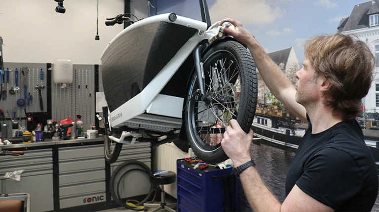 Onderhoud bakfiets overzichtsfoto