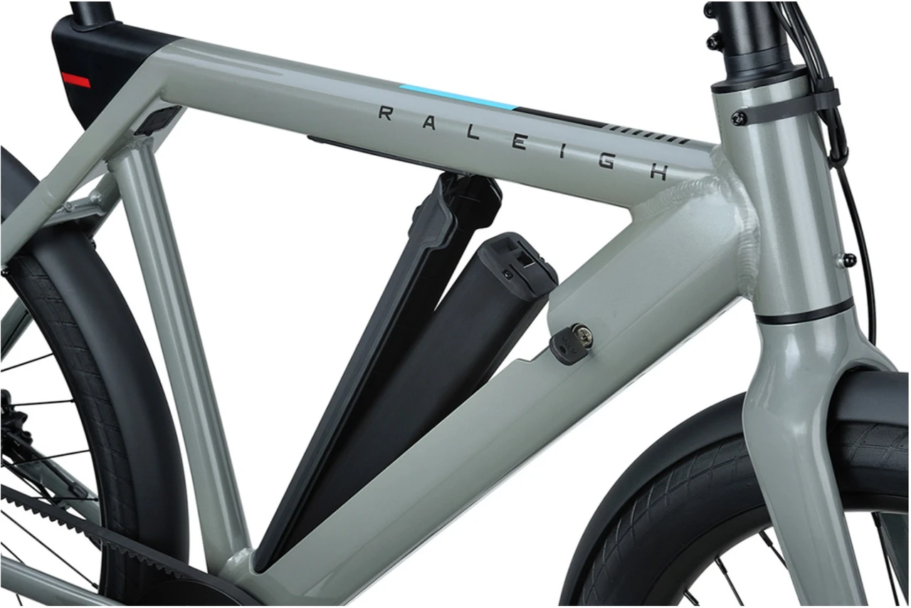 Raleigh one 2026 heren grijs raleigh elektrische stadsfiets accu