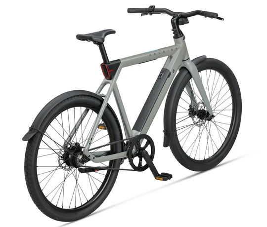 Raleigh one 2026 heren grijs raleigh elektrische stadsfiets achterkant