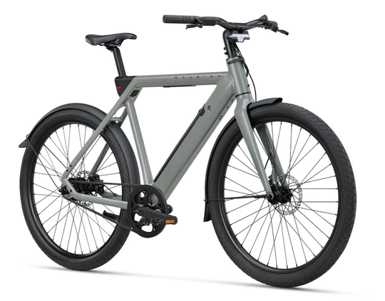 Raleigh one 2026 heren grijs raleigh elektrische stadsfiets zijkant