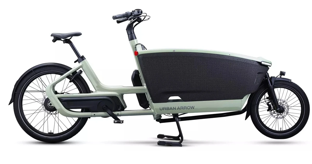 Urban arrow family next2 green urban arrow bakfietsen