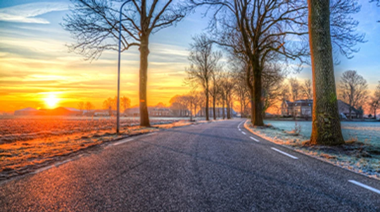 Winterse fietsroutes overzichtsfoto