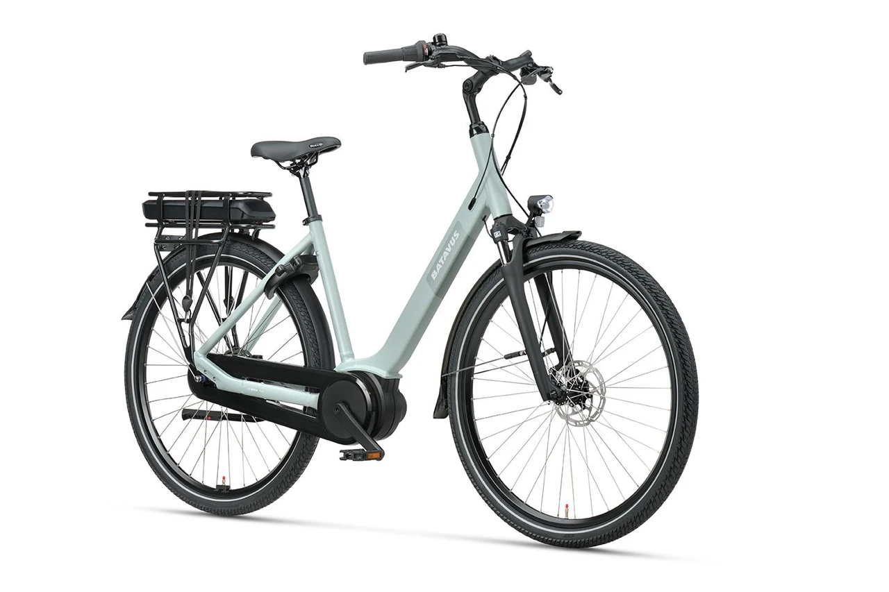 Batavus altura cp plus 2026 dames turqoise mat batavus elektrische fietsen voorkant