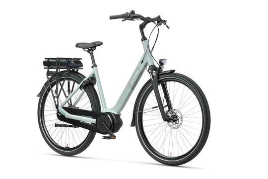 Batavus altura cp plus 2026 dames turqoise mat batavus elektrische fietsen voorkant