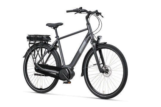 Batavus altura cp heren zwart mat batavus elektrische fietsen voorkant