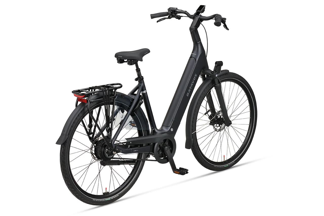 Batavus finez pt exclusive plus 2026 dames zwart mat batavus elektrische fietsen achterkant