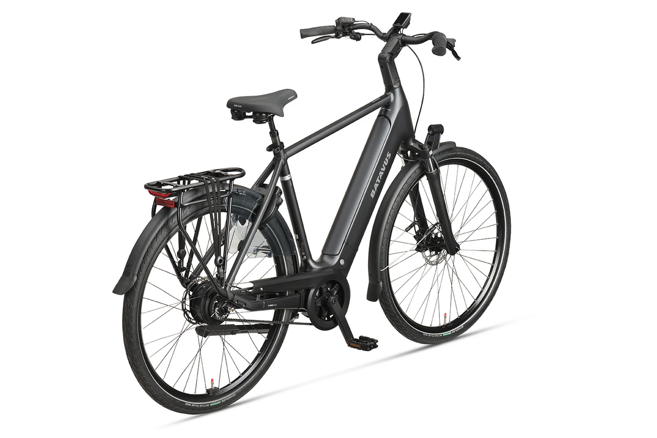 Batavus finez pt exclusive plus 2026 heren zwart mat batavus elektrische fietsen achterkant