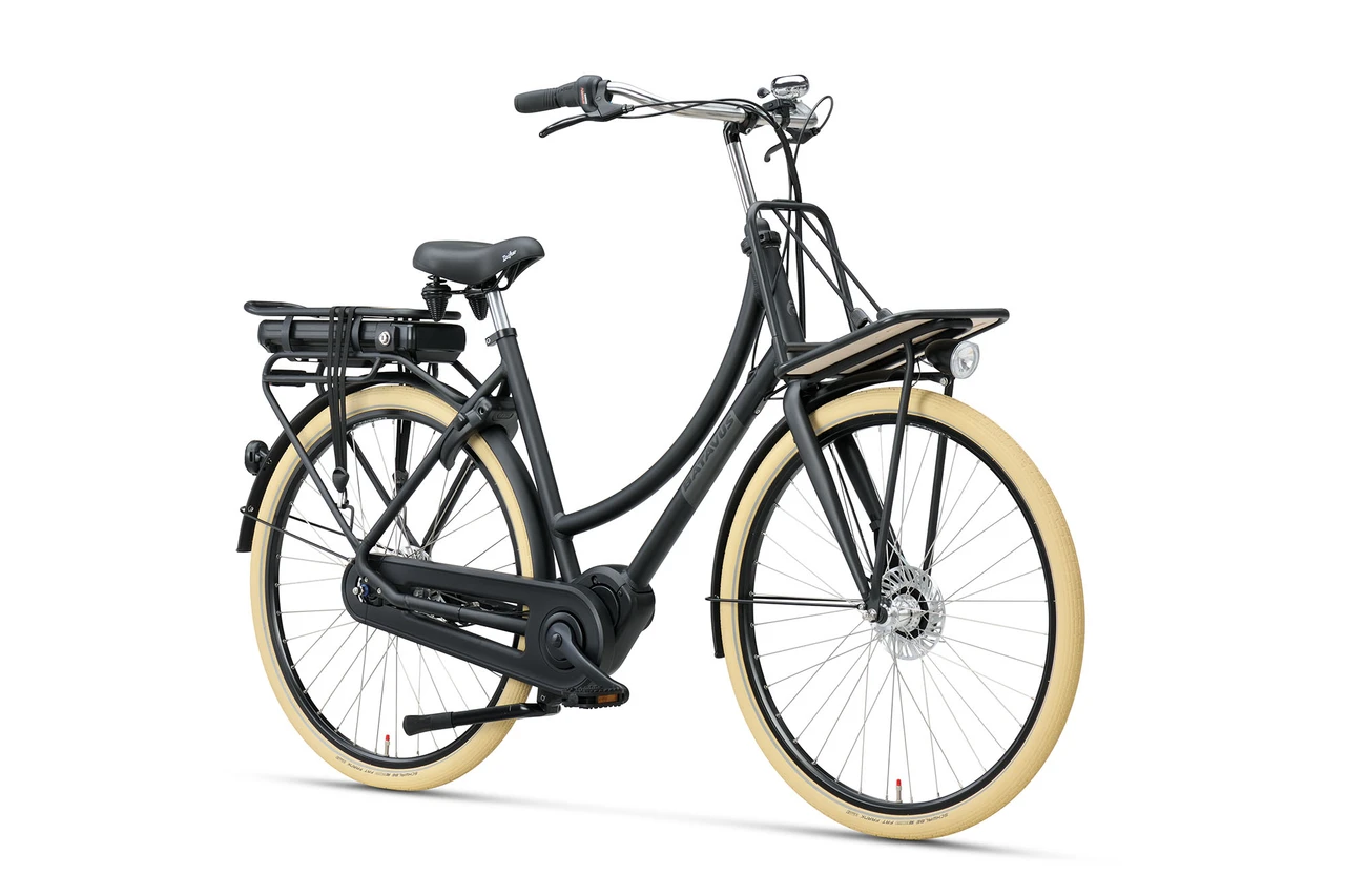 Batavus packde go plus 2021 dames zwart mat batavus elektrische fietsen voorkant