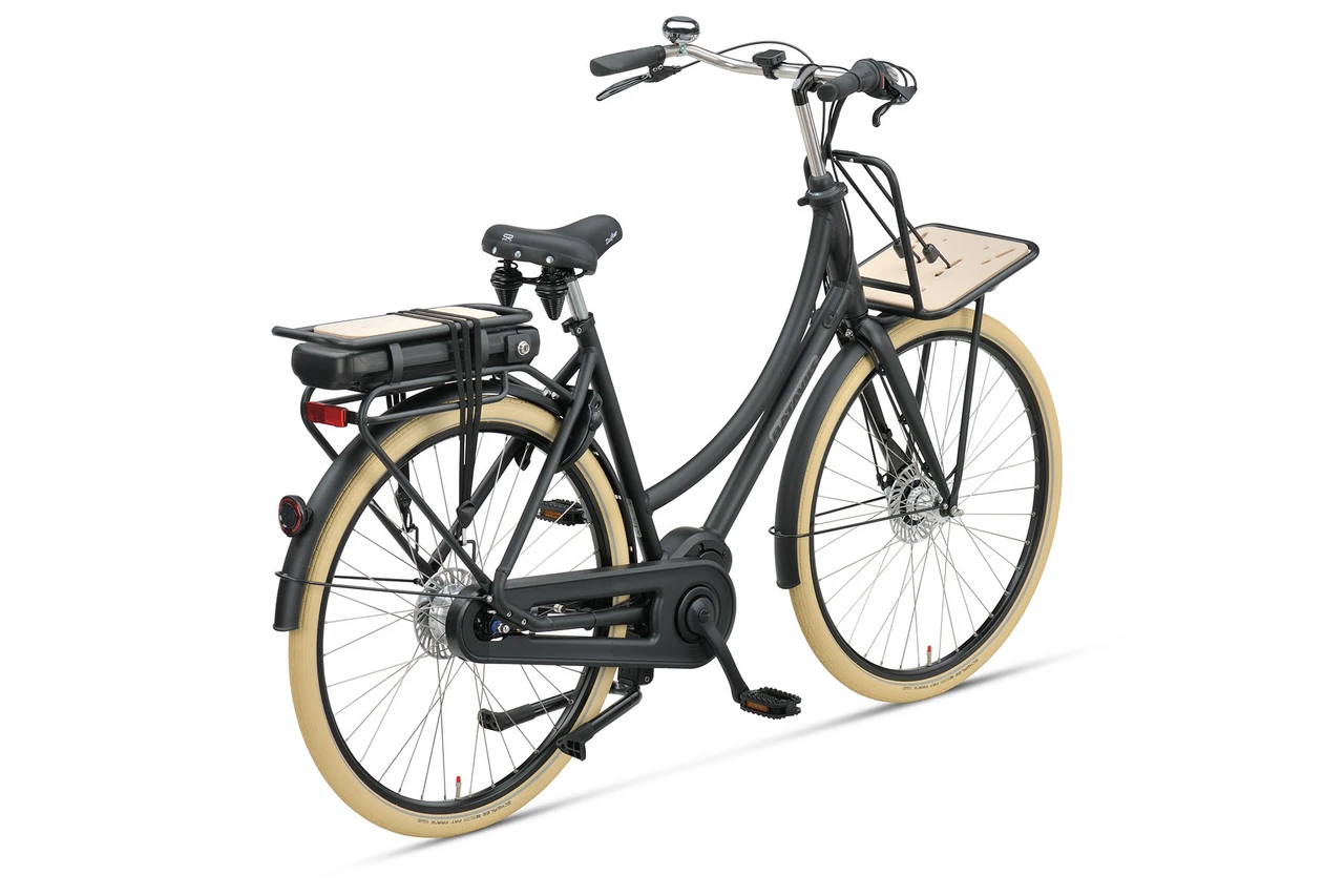 Batavus packde go plus 2021 dames zwart mat batavus elektrische fietsen achterkant
