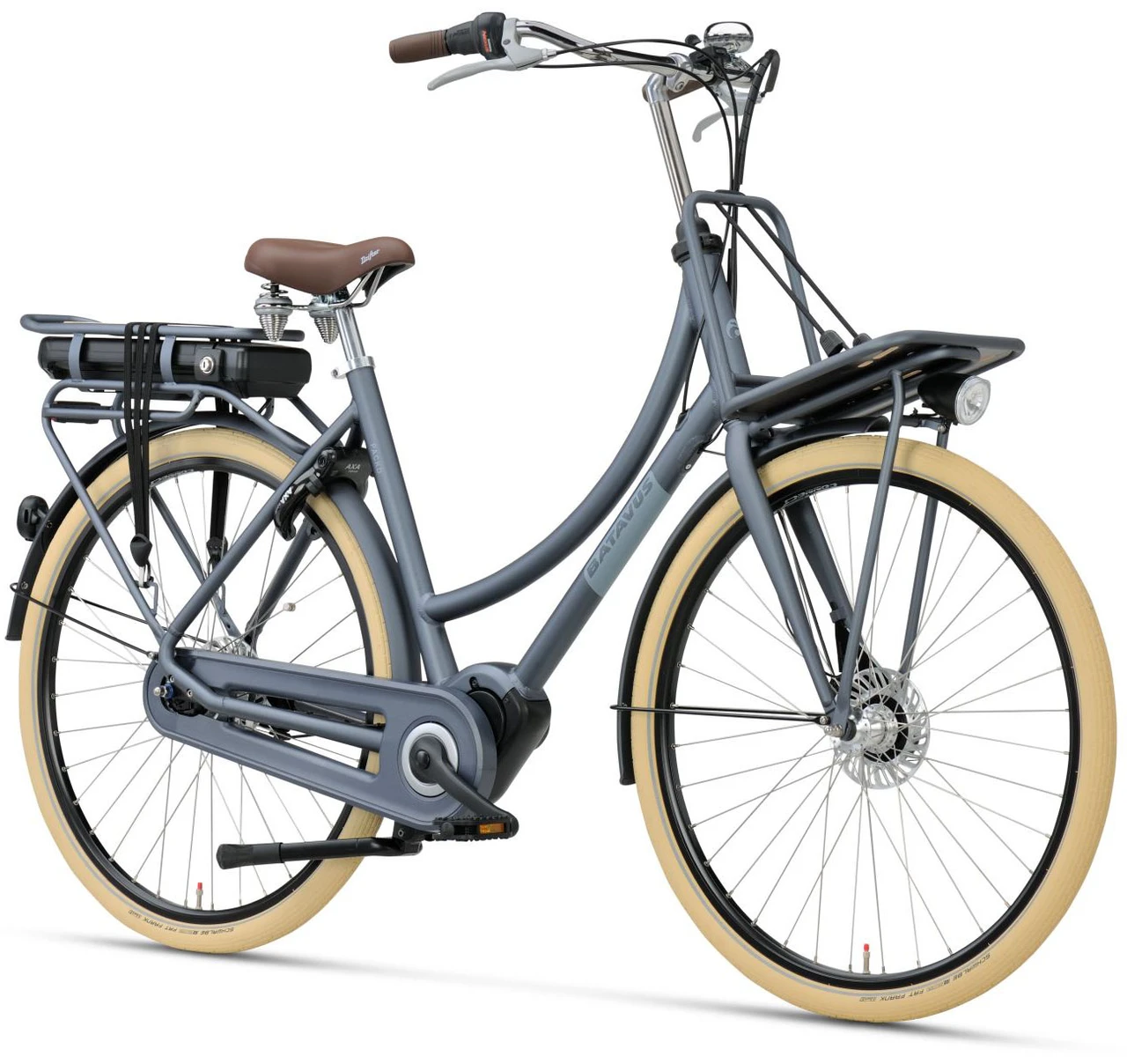 Batavus packde goplus 2021 dames blauwmat batavus elektrische fietsen voorkant