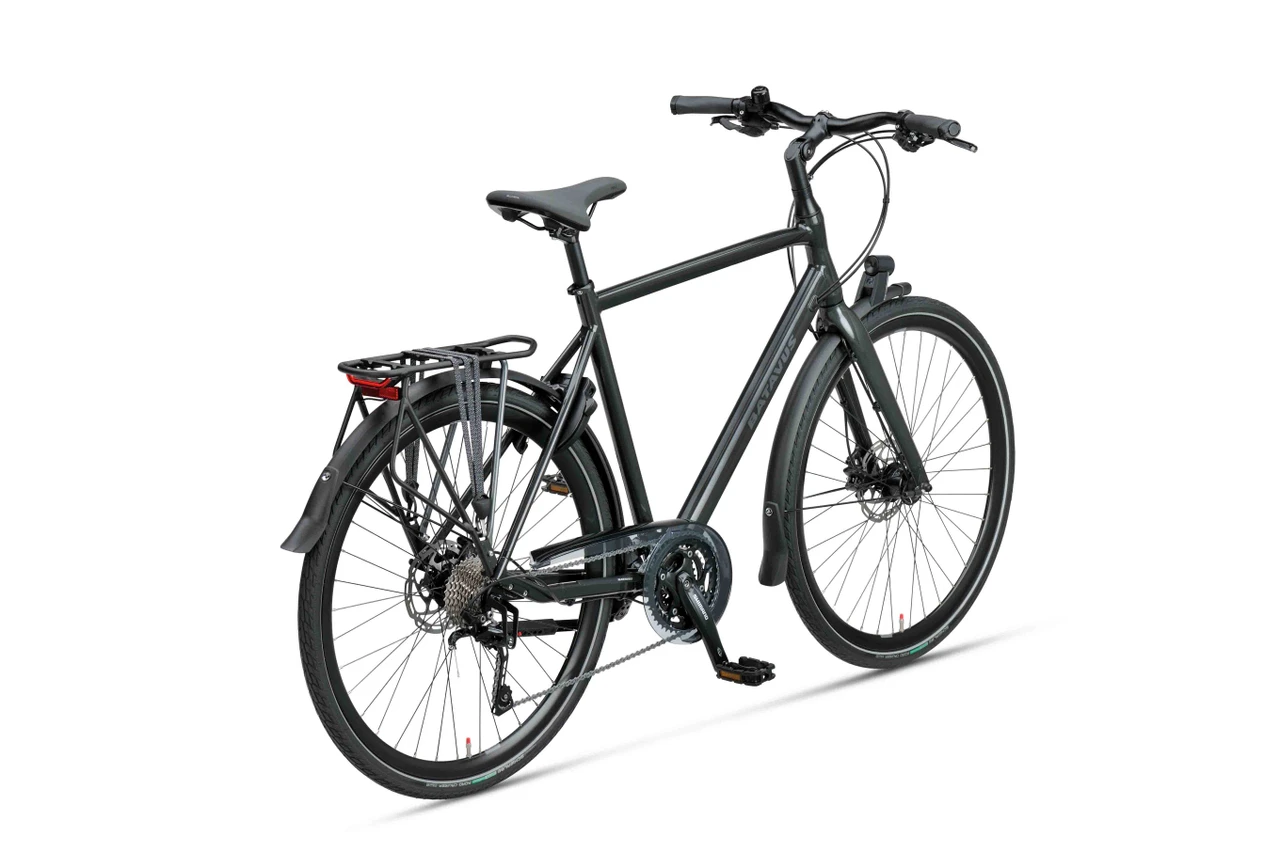 Batavus dinsdag sport 30 2022 heren zwart hybride fietsen achterkant