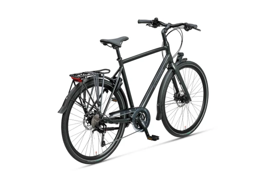 Batavus dinsdag sport 30 2022 heren zwart hybride fietsen achterkant
