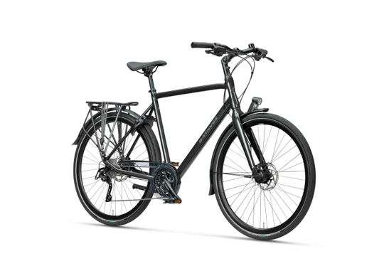 Batavus dinsdag sport 30 2022 heren zwart hybride fietsen voorkant