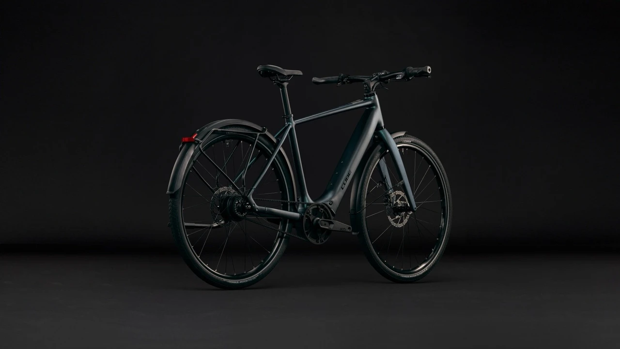 Cube editor hybrid slx 400x fe 2027 heren blauw mat cube elektrischefietsen achterkant