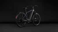 Cube touring hybrid one 600 heren grijs mat cube elektrische hybride fietsen achterkant