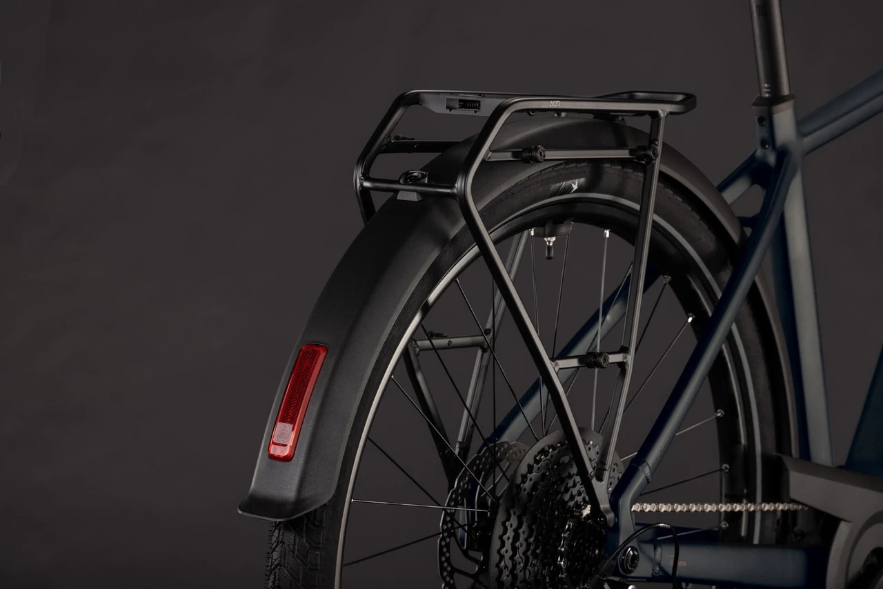 Cube touring hybrid one 600 heren grijs mat cube elektrische hybride fietsen bagagedrager