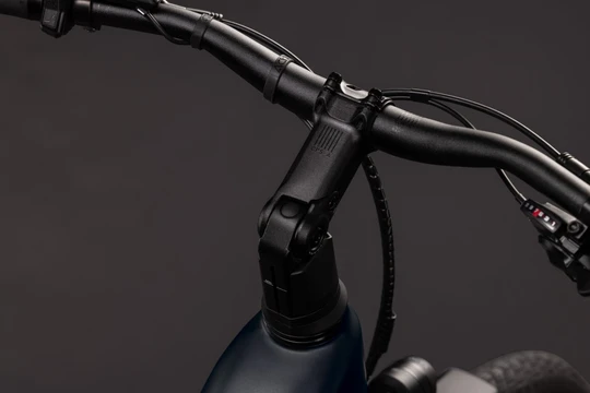 Cube touring hybrid one 600 dames grijs mat cube elektrische hybride fietsen stuur