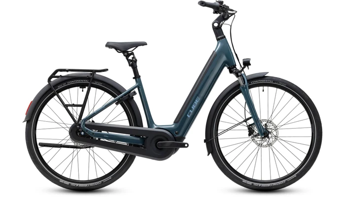 Cube supreme hybrid comfort one 600 2027 dames blauw cube elektrische stadsfietsen