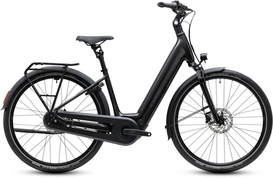 Cube supreme hybrid comfort one 600 2027 dames zwart cube elektrische stadsfietsen
