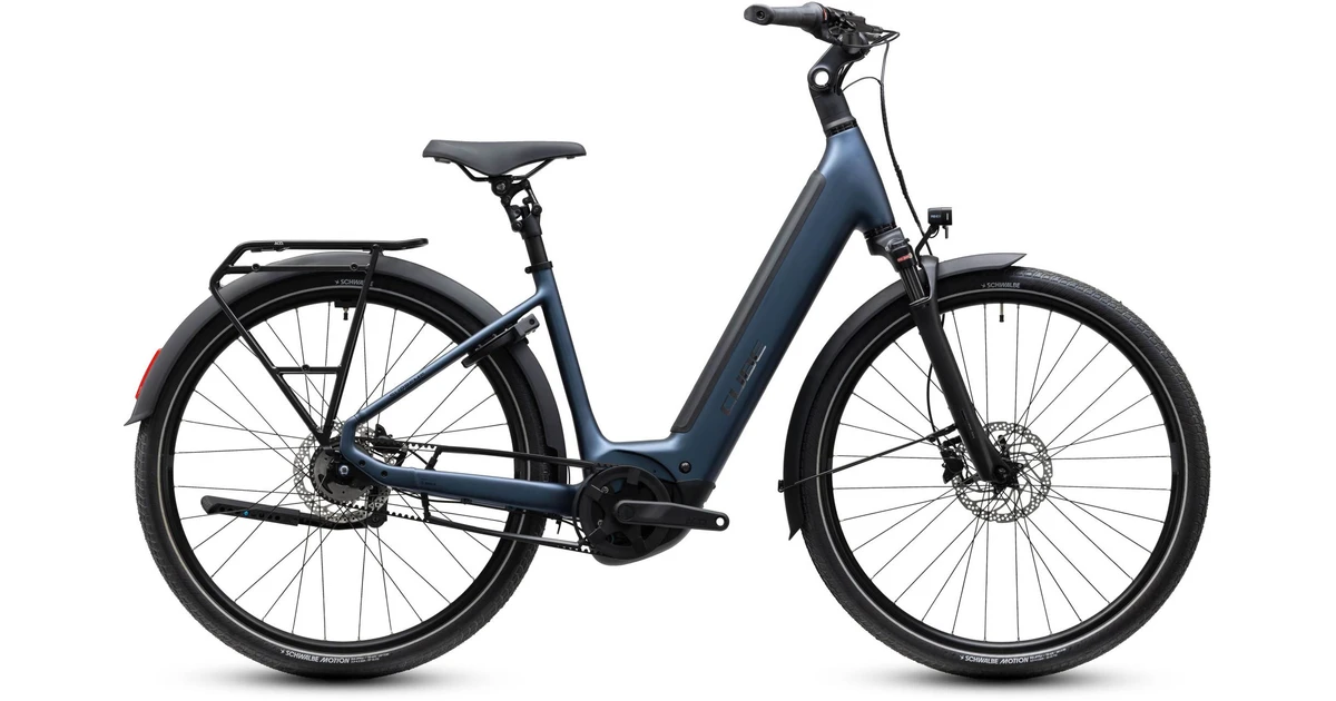 Cube supreme hybrid deluxe one 2027 dames blauw mat cube elektrischefietsen