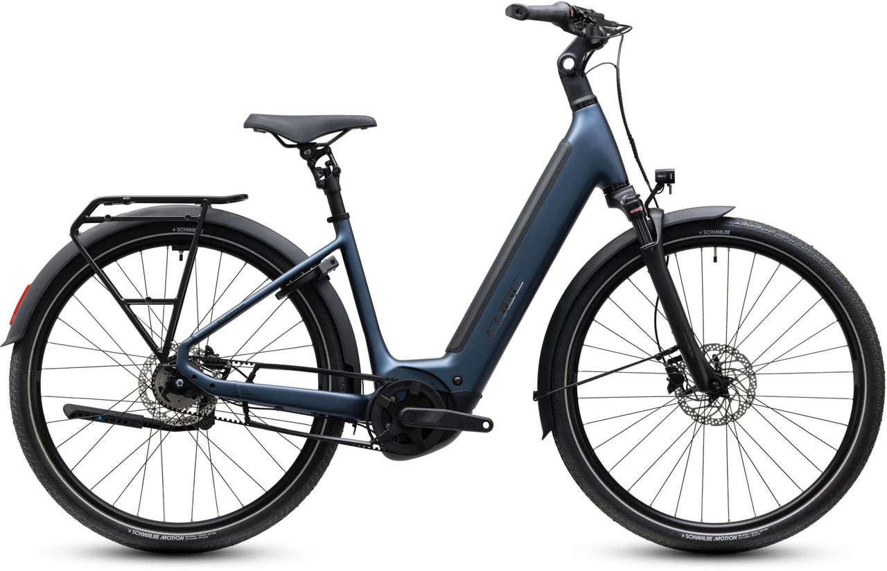 Cube supreme hybrid deluxe one 2027 dames blauw mat cube elektrischefietsen