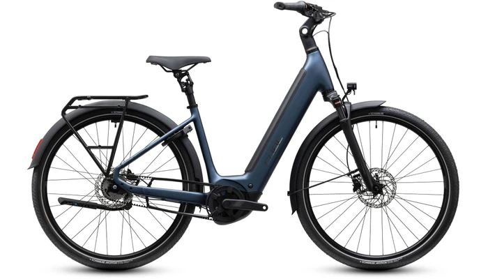 Cube supreme hybrid deluxe one 2027 dames blauw mat cube elektrischefietsen
